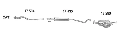 Exhaust System Opel ASTRA G Saloon · Opel ASTRA G CLASSIC Saloon
