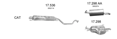 Exhaust System Opel ZAFIRA A MPV · Vauxhall ZAFIRA A