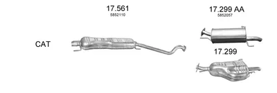 Exhaust System Opel ASTRA G Hatchback · Vauxhall ASTRA Mk IV Hatchback · Vauxhall ASTRA Mk IV Saloon