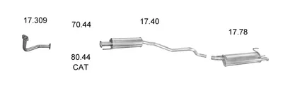 Exhaust System Opel ASTRA F Estate · Vauxhall ASTRA Mk III Estate · Opel ASTRA F Estate Van