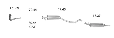 Exhaust System Opel VECTRA A · Vauxhall CAVALIER Mk III Saloon · Vauxhall CAVALIER Mk III Hatchback