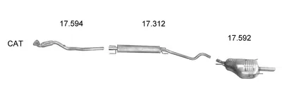 Exhaust System Opel ASTRA G Hatchback · Vauxhall ASTRA Mk IV Hatchback · Opel ASTRA G CLASSIC