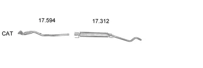 Exhaust System Opel ASTRA G Hatchback · Opel ASTRA G Saloon · Vauxhall ASTRA Mk IV Hatchback