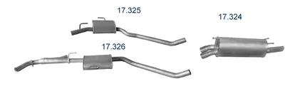 Exhaust System Opel OMEGA B Estate · Vauxhall OMEGA Estate · Vauxhall OMEGA Saloon
