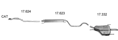 Exhaust System Vauxhall ZAFIRA A · Opel ZAFIRA A MPV