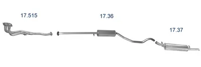 Exhaust System Opel VECTRA A · Vauxhall CAVALIER Mk III Saloon · Vauxhall CAVALIER Mk III Hatchback