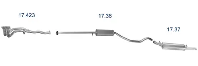 Exhaust System Opel VECTRA A · Vauxhall CAVALIER Mk III Saloon · Vauxhall CAVALIER Mk III Hatchback