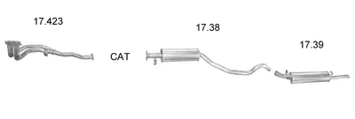 Exhaust System Opel VECTRA A · Vauxhall CAVALIER Mk III Saloon · Vauxhall CAVALIER Mk III Hatchback