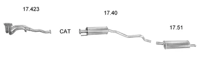 Exhaust System Opel ASTRA F Estate · Vauxhall ASTRA Mk III Estate · Opel ASTRA F Estate Van