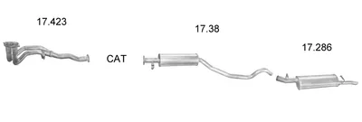 Exhaust System Opel VECTRA A Hatchback · Vauxhall CAVALIER Mk III Saloon · Vauxhall CAVALIER Mk III Hatchback