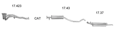 Exhaust System Opel VECTRA A · Vauxhall CAVALIER Mk III Saloon · Vauxhall CAVALIER Mk III Hatchback
