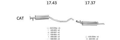 Exhaust System Opel VECTRA A · Vauxhall CAVALIER Mk III Saloon · Vauxhall CAVALIER Mk III Hatchback