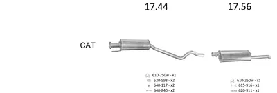 Exhaust System Opel ASTRA F Saloon · Vauxhall ASTRA Mk III Estate · Vauxhall ASTRA Mk III Hatchback