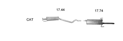 Exhaust System Opel ASTRA F Hatchback · Opel ASTRA F Saloon