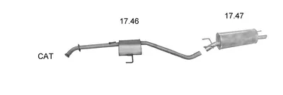 Exhaust System Opel OMEGA B · Vauxhall OMEGA Saloon