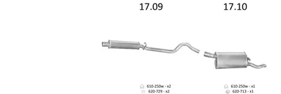 Exhaust System Opel CORSA A Hatchback · Vauxhall NOVA Hatchback · Vauxhall NOVA Saloon