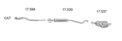 Exhaust System Opel ASTRA G Hatchback · Opel ASTRA G CLASSIC