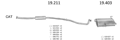 Exhaust System Peugeot 206 SW