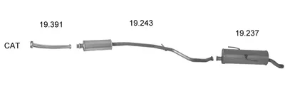Exhaust System Peugeot 206 CC · Peugeot 206 Hatchback · Peugeot 206 Saloon