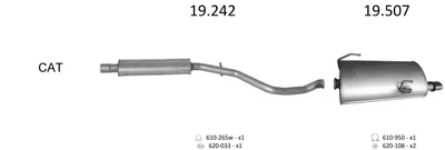 Exhaust System Peugeot 206 CC