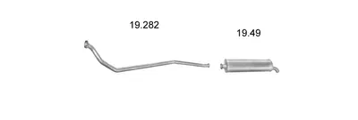 Exhaust System Peugeot 205 II · Peugeot 205 I · Peugeot 205 Hatchback Van