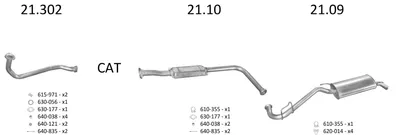 Exhaust System Renault CLIO I