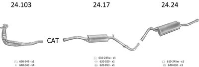 Exhaust System Skoda FELICIA I Estate · Skoda FELICIA I Pickup
