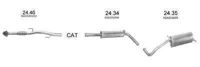 Exhaust System Skoda FABIA I Saloon · Skoda FABIA I Combi · Skoda FABIA II