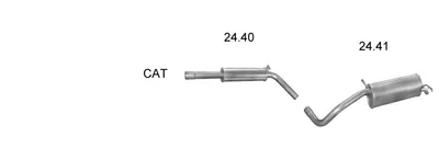 Exhaust System Skoda FABIA I · Skoda FABIA I Saloon · Vw POLO IV