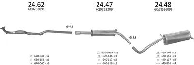 Exhaust System Vw POLO IV · Seat IBIZA III · Skoda FABIA I