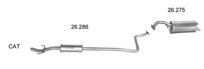 Exhaust System Vw KARMANN GHIA Coupe · Toyota YARIS