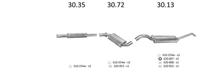 Exhaust System Vw JETTA II