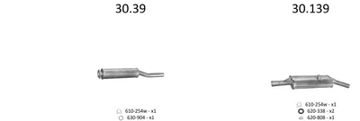 Exhaust System Vw PASSAT B2 · Vw SANTANA · Vw PASSAT B2 Variant