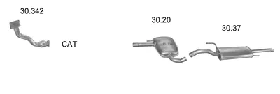 Exhaust System Vw PASSAT B3/B4 · Vw PASSAT B3/B4 Variant