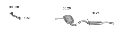 Exhaust System Vw PASSAT B3/B4 · Vw PASSAT B3/B4 Variant