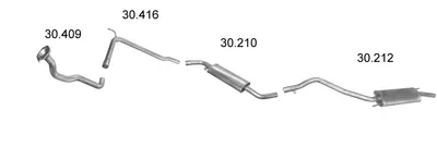Exhaust System Vw TRANSPORTER T4 Bus · Vw TRANSPORTER T4 Van · Vw TRANSPORTER T4 Platform/Chassis (70E, 70L, 70M, 7DE, 7DL, 7D