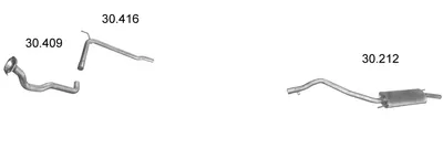 Exhaust System Vw TRANSPORTER T4 Bus · Vw TRANSPORTER T4 Van · Vw TRANSPORTER T4 Platform/Chassis (70E, 70L, 70M, 7DE, 7DL, 7D