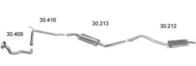 Exhaust System Vw TRANSPORTER T4 Bus · Vw TRANSPORTER T4 Van · Vw TRANSPORTER T4 Platform/Chassis (70E, 70L, 70M, 7DE, 7DL, 7D