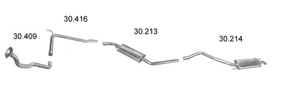 Exhaust System Vw TRANSPORTER T4 Bus · Vw TRANSPORTER T4 Van