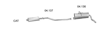 Exhaust System Citroën BERLINGO / BERLINGO FIRST Box Body/MPV · Citroën BERLINGO / BERLINGO FIRST MPV · Peugeot PARTNER Box Body/MPV