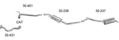 Exhaust System Vw TRANSPORTER T4 Bus · Vw TRANSPORTER T4 Van
