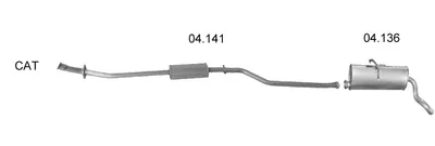 Exhaust System Citroën BERLINGO / BERLINGO FIRST Box Body/MPV · Citroën BERLINGO / BERLINGO FIRST MPV · Peugeot PARTNER Box Body/MPV