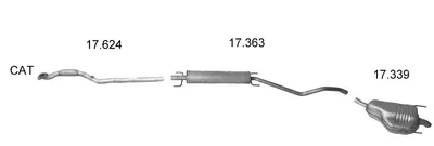 Exhaust System Opel ASTRA H Estate · Vauxhall ASTRA Mk V Estate