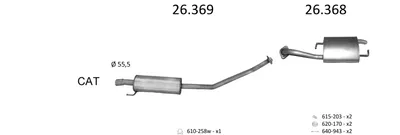 Exhaust System Toyota COROLLA Verso