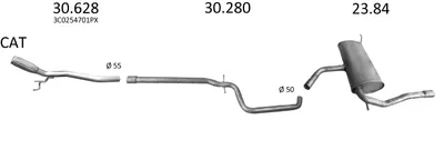 Exhaust System Seat TOLEDO III · Seat ALTEA XL