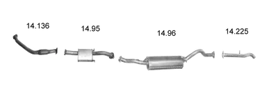 Exhaust System Mitsubishi PAJERO II