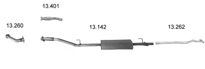 Exhaust System Mercedes-Benz SPRINTER 2-t Bus · Mercedes-Benz SPRINTER 2-t Van · Mercedes-Benz SPRINTER 2-t Platform/Chassis