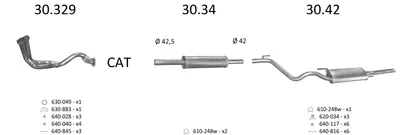 Exhaust System Vw GOLF III Variant