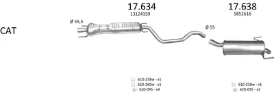 Exhaust System Opel ZAFIRA / ZAFIRA FAMILY B