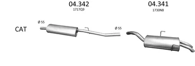 Exhaust System Peugeot 807 · Citroën C8